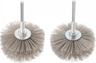 Nylon Wire Brush Abrasive Polishing Wheel 120/240 Grits 3-1/8 Inch Grinding Head with 6mm Threaded Shank