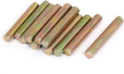 1.25mm Pitch M8 x 50mm Male Threaded All Thread Rod Bronze Tone 12Pcs
