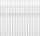 LinkMejor 24pcs Crochet Hooks 0.75mm Iron Knitting Needles Comfortable Smooth Crochet Needles for DIY Craft Yarn, Silver Tone