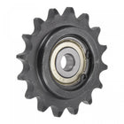 Chain Idler Sprocket, 10mm Bore 1/2" Pitch 16 Tooth Tensioner, Black Oxide Finish C45 Carbon Steel with Insert Single Bearing for ISO 08B Chains