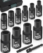 LinkMejor 12pcs Set di Prese a Maggioranza Magnetica, 1/4", 3/8" Manico a Quadrato