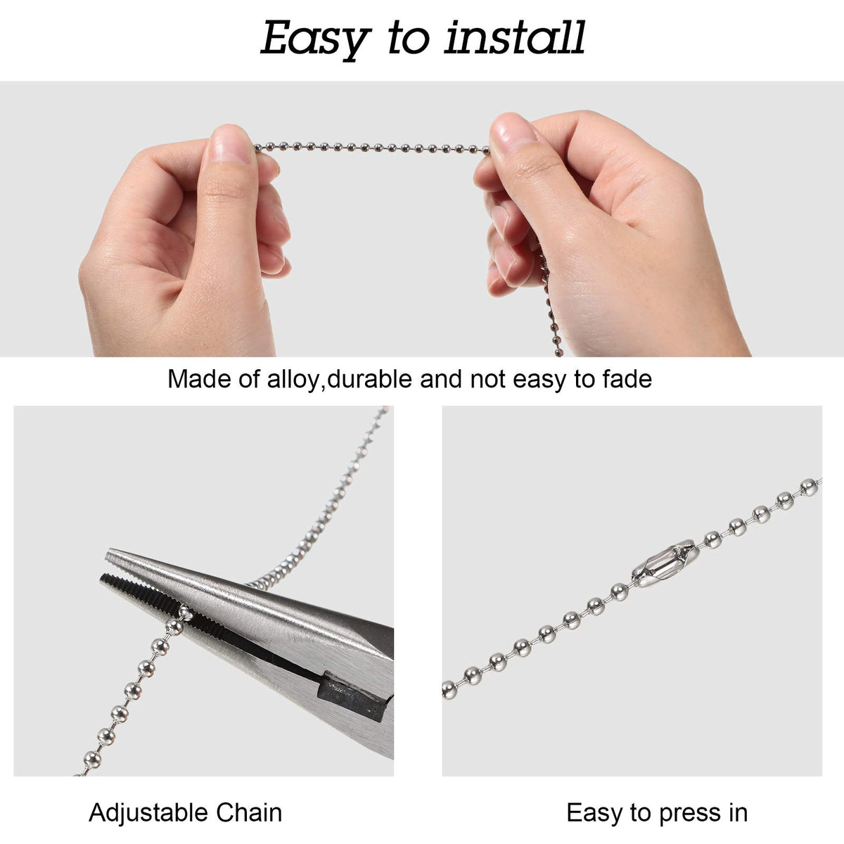LinkMejor 4 Pcs Crystal Ceiling Fan Pull Chain, Diamond Drop