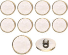 10Pcs 25mm Round Resin Vintage Clothes Sewing Button Metal Coat Buttons Craft Accessories for Garment Coat Decoration Crafts DIY Project, Beige