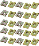 25pcs Spring Steel Speed Fastener U Nut Brass Tone for M3 / ST3.0 Screw Bolt