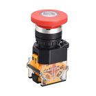 22mm Mounting Latching Emergency Stop Push Button Switch AC250V 10A 1NO 1NC