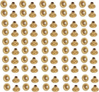 LinkMejor 100pcs M2x2mm Brass Plated Metal Hollow Eyelets Rivets Gold Tone