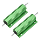 2 Pcs Aluminum Case Resistor 100W 800 Ohm Wirewound Green for LED Replacement Converter 100W 800RJ