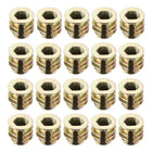 Furniture Threaded Insert Nuts Zinc Alloy M4 Internal Threads 8mm Length 20pcs