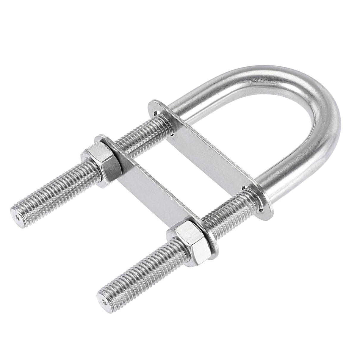 Round U-Bolt 1.81"(46mm) Fit Rod Size 150mm Length 304 Stainless Steel M12 with Nuts, Plates
