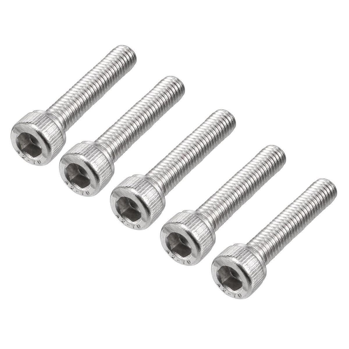 M6x30mm 304 Stainless Steel Left Hand Thread Hex Socket Head Cap Screw Bolt 5pcs