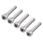 M6x30mm 304 Stainless Steel Left Hand Thread Hex Socket Head Cap Screw Bolt 5pcs