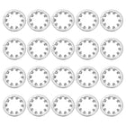 20Pcs 3/8 Internal Tooth Lock Washer, 304 Stainless Steel Multi-Tooth Star Washer Locking Fastener, Silver Tone