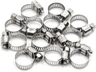 12Pcs 9-16mm Metal Adjustable Drive Hose Clamp Fuel Line Clip for Car