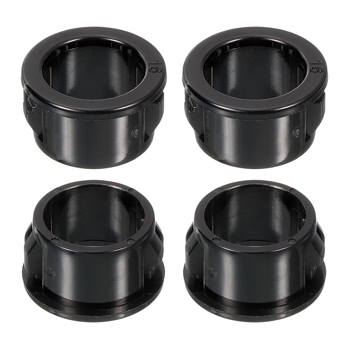 18 Pcs Cable Snap Bushing Grommet, 5/8" Mounting Dia Black Round Nylon Snap in Cable Grommet Protector, Plastic Cable Hole Grommets for Wiring