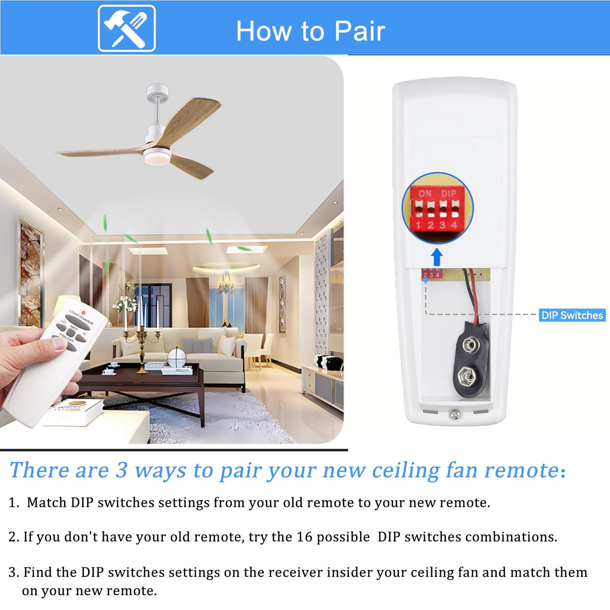 Control Remoto de Reemplazo de Ventilador de Techo HD HD5 para Hampton Bay, Regulador de Luz