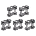 5Pcs #25 Chain Master Connector Link Roller, 1/4" Pitch Carbon Steel, Standard Connecting Split Links for 04C Chain