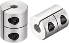 2pcs 4mm to 6.35mm Shaft Coupling 25mmx20mm Coupler Aluminum Alloy Joint Motor for 3D Printer CNC Machine DIY Encoder
