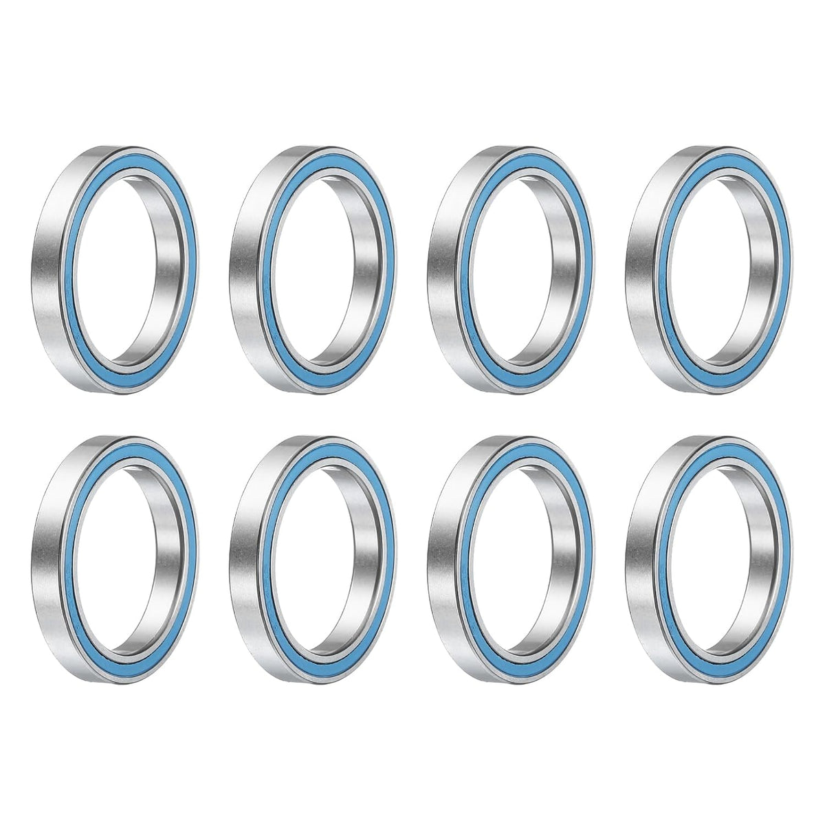 8pcs 6704-2RS Deep Groove Ball Bearings 20x27x4mm Chrome Steel Bearing Double Sealed Precision Bearings, P6(ABEC3), Blue