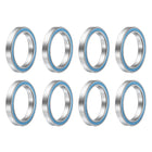 8pcs 6704-2RS Deep Groove Ball Bearings 20x27x4mm Chrome Steel Bearing Double Sealed Precision Bearings, P6(ABEC3), Blue