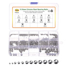620pcs G200 Precision Balls Assortment Kit 1mm 2mm 2.5mm 3mm 3.5mm 4mm 4.5mm 5mm 5.5mm 6mm 7mm 8mm 304 Stainless Steel Solid Bearing Balls