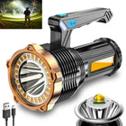 LinkMejor LED Flashlight USB Genopladelig, 8 Tilstande med Side lys & Hænger