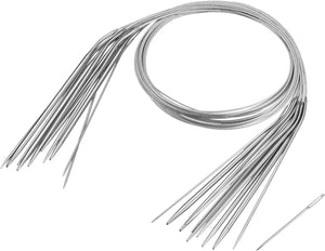 Stainless Steel Circular Knitting Needles, 11pcs 6-16mm Double Pointed Metal Knitting Needles Set for Making Sweater Blanket Scarf, 120cm(47.2") Length