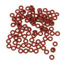 100Pcs 4mm x 1mm Rubber O-Rings NBR Heat Resistant Sealing Ring Grommets Red