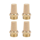 1/2 PT Sintered Bronze Exhaust Muffler with Brass Body Protruding 4pcs
