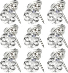 25 Pcs Crystal Upholstery Tacks 20mm Diamond Upholstery Nails for Sofa Furniture Bed Headboard Tufting Wall Decoration DIY Crafts