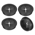 4 Pcs Cable Cord Grommet, 1-3/4 Inch (45mm) Desk Grommet Flexible Rubber Grommets Wire Hole Cover Pass Through for Office Computer Desk Wire Organizer, Black