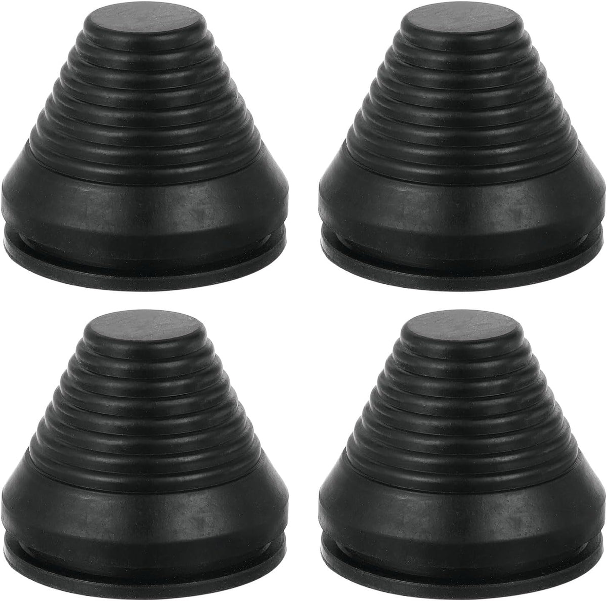Tower Shaped Grommet, 4 Pcs 2"(50mm) Inner Diameter, Rubber Grommets Firewall Plug Grommets Hole Plug for Wire Cable Plug Plumbing, Black