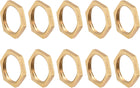 G1/2 Lock Nut, Hex Brass Female Locknut for Plumbing 10pcs
