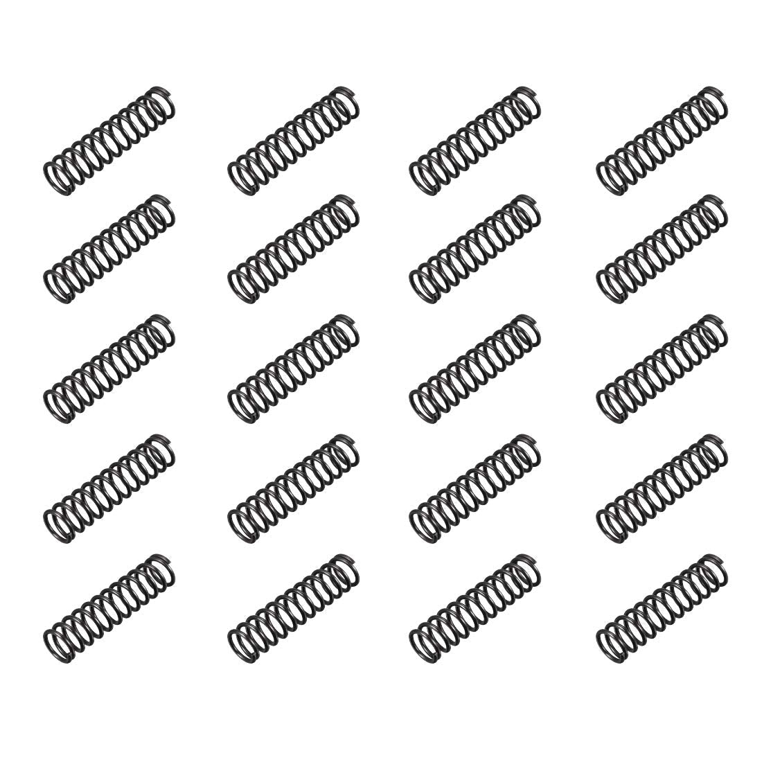 Compression Spring - 1.2mm Wire Dia, 10mm OD, 40mm Free Length Spring Steel Extension Spring,Black,20Pcs