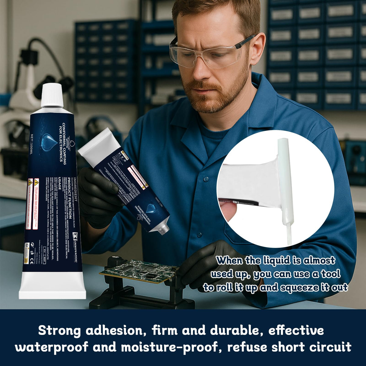 LinkMejor 100ml Clear Conformal Coating for Electronics Silicone Sealant