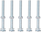 5/16-18 x 4" Square Neck Carriage Bolts with Nuts & Washers, Carbon Steel Coach Bolt Screws 5 Set