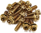14pcs Gold Tone M6 x 15 Motorcycle Stainless Steel Titanium Plated Hexagon Bolts Clips Screws