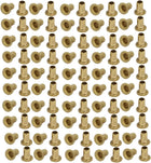 LinkMejor 100pcs M2.5 x 4mm Brass Plated Metal Hollow Eyelets Rivets Gold Tone