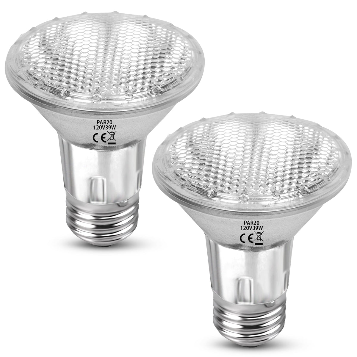 LinkMejor Par20 Luminări Halogen, 39W 120V, 2800K, Reglabile, Bază E26, 2 Pachet