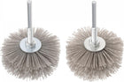 Nylon Wire Brush Abrasive Polishing Wheel 120/180 Grits 3-1/8 Inch Grinding Head with 6mm Threaded Shank