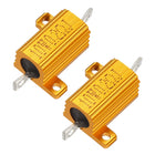 2 Pcs Aluminum Case Resistor 10W 0.2 Ohm Wirewound for LED Converter with Rod Post 10W0.2RJ