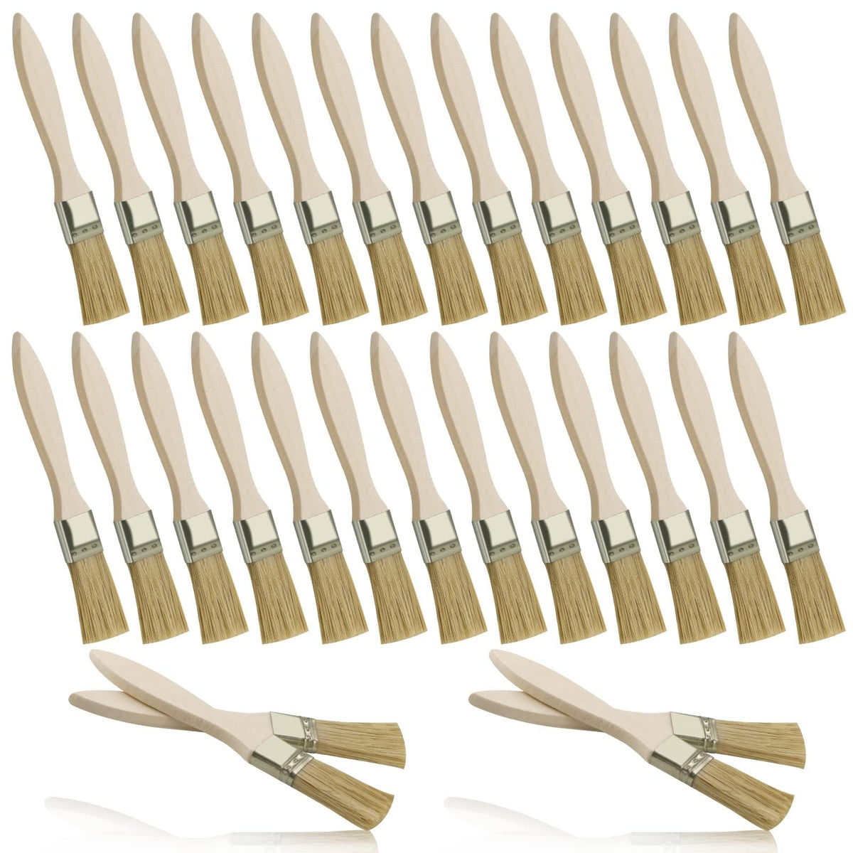 LinkMejor 48 Pack 1 Pulgada Brochas de Pintura, Set de Brochas de Chorro Universal