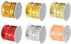 LinkMejor 6 Colors 30Yds Flat Sequins Strip, 6mm Spangle Paillette Spool Roll Sewing String Ribbon for Fringe Sewing DIY Projects