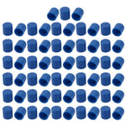63pcs 8mm Inner Dia PE Plastic End Cap Bolt Thread Protector Tube Cover Blue