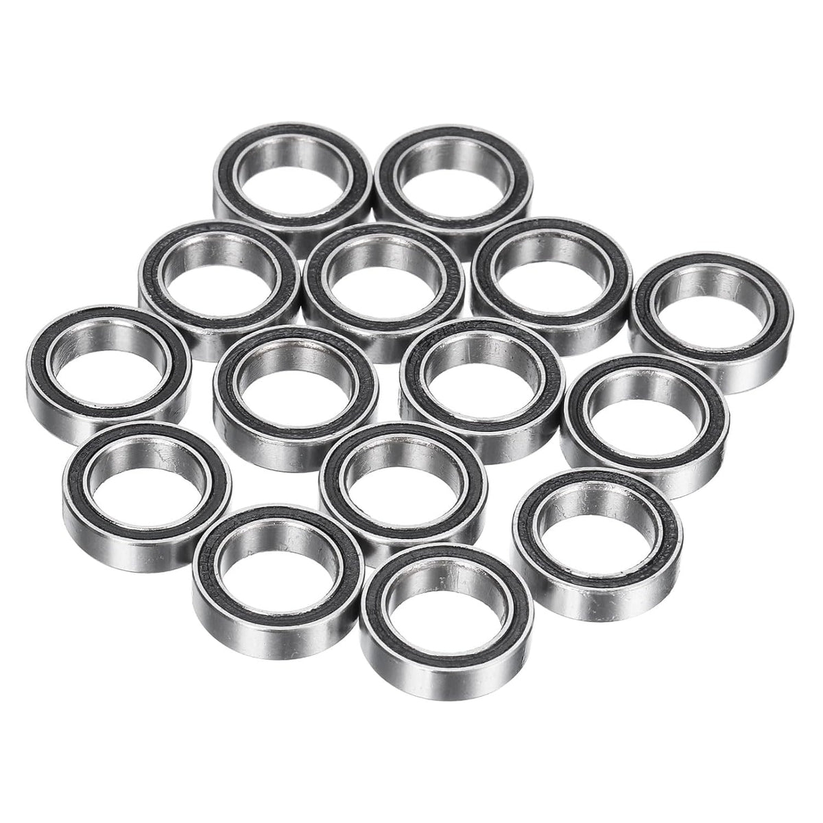 15pcs 6700-2RS Miniature Deep Groove Ball Bearings 10x15x4mm Double Sealed Bearings (Black) for Electric Motor, Home Appliances, Machinery, (ABEC 3)