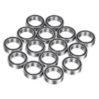 15pcs 6700-2RS Miniature Deep Groove Ball Bearings 10x15x4mm Double Sealed Bearings (Black) for Electric Motor, Home Appliances, Machinery, (ABEC 3)