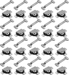 LinkMejor Sewing Hooks and Eyes Closure Set for Trousers, Iron Clothing Fasteners for Pants Skirt Dress Sewing DIY