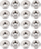 5/16-18 Serrated Flange Hex Lock Nuts, 304 Stainless Steel, 10 Pcs