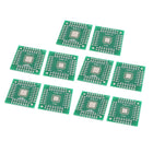 10Pcs Surface Mounted Devices SMT QFN56 QFN64 0.5mm to DIP56 DIP64 2.54mm IC PCB Adapter Converter