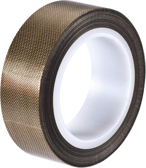 ทางสัมผัสทนอุณหภูมิสูง ทางของการโอนความร้อนสูง PTFE Film Adhesive Tape 19mm กว้าง 10m 33ft ยาว สีน้ำตาล