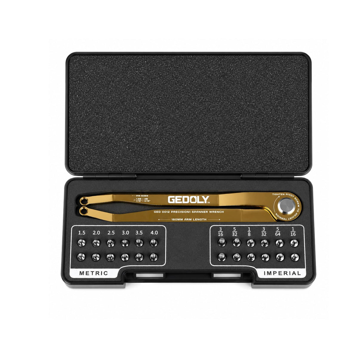 LinkMejor Aanpasbare Pin Spanner Sleutelset, Zware Taak Schok- & Lock Nutsen Tool